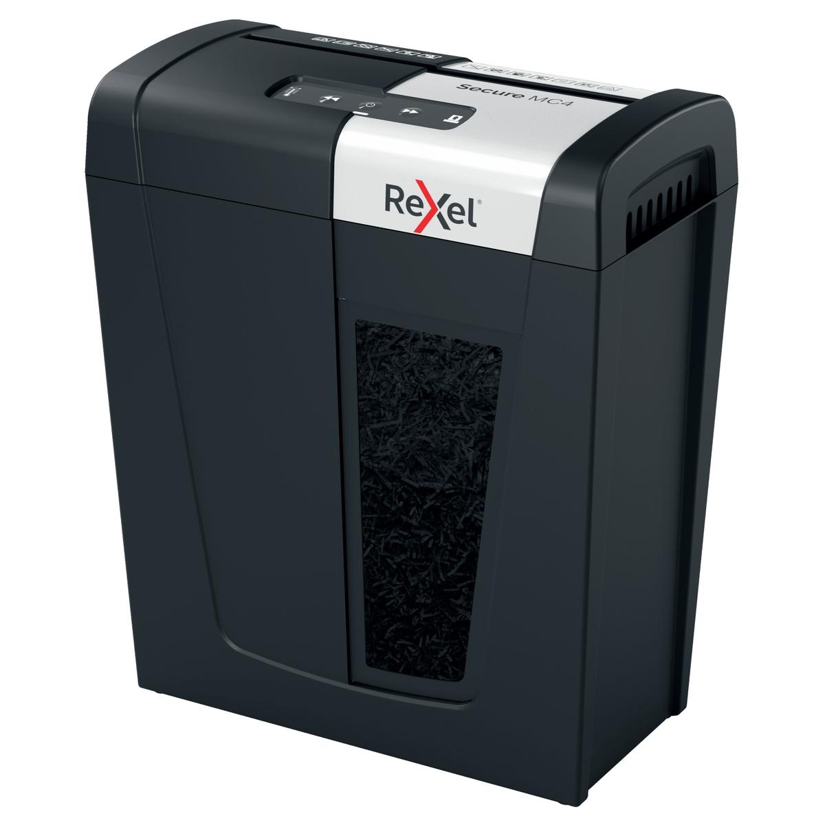 Destructeur de documents très confidentiels P5 Coupe croisée Secure MC4 2 x 15 mm REXEL — Base