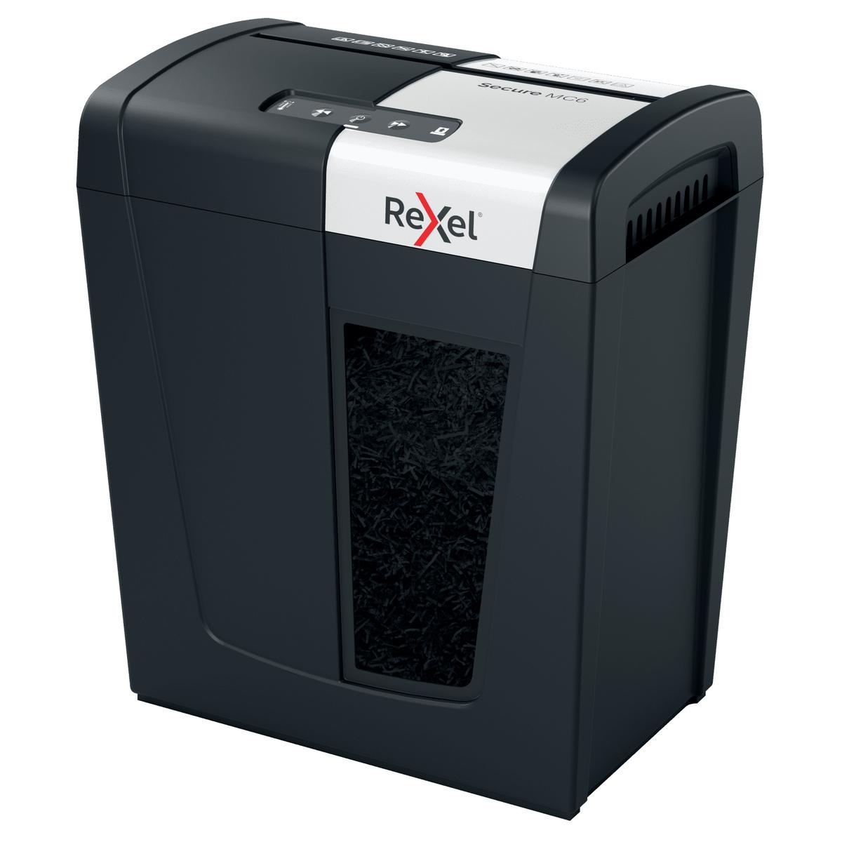 Destructeur de documents très confidentiels P5 Coupe croisée Secure MC6 2 x 15 mm REXEL — Base