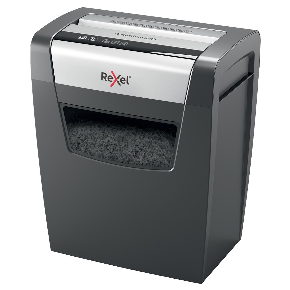 Destructeur de documents confidentiels P4 Coupe croisée Momentum X410 4 x 28 mm REXEL — Base