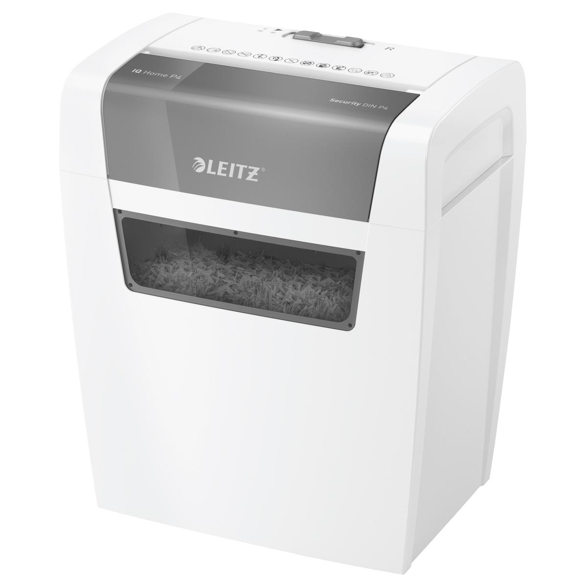Destructeur de documents confidentiels P4 Coupe croisée IQ Home 4 x 28 mm LEITZ — Base