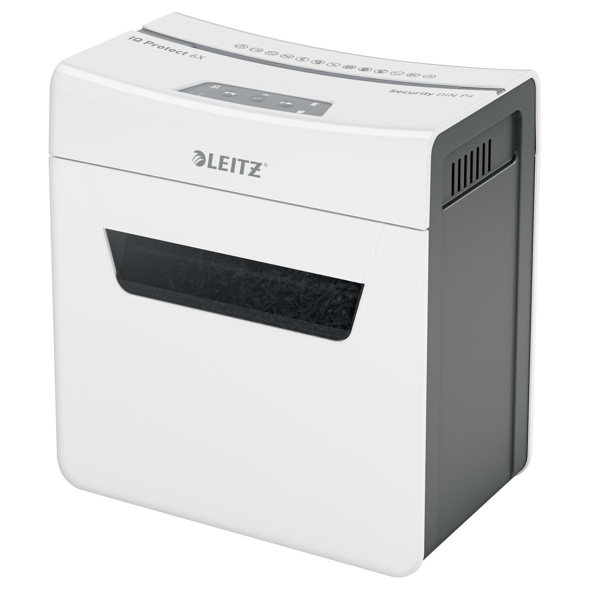 Destructeur de documents confidentiels P4 Coupe croisée IQ Protect 6X 4 x 40 mm LEITZ — Base
