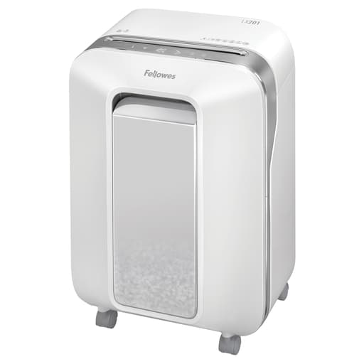 Destructeur de documents très confidentiels P5 Coupe croisée Powershred LX201 2 x 12 mm blanc FELLOWES — Base