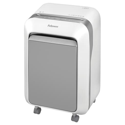 Destructeur de documents très confidentiels P5 Coupe croisée Powershred LX211 2 x 12 mm blanc FELLOWES — Base