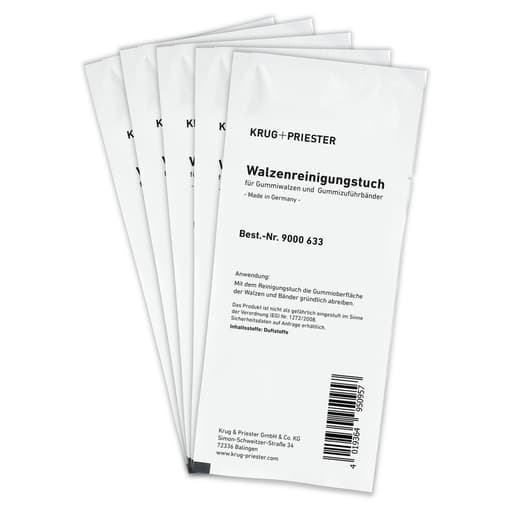 Lot de 5 lingettes de nettoyage des rouleaux et courroies IDEAL - Base