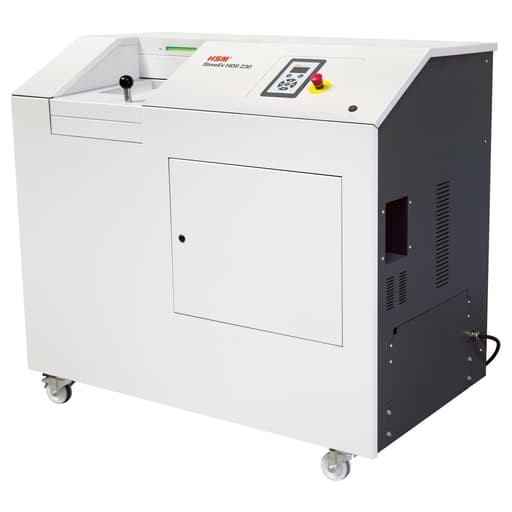 Destructeur de disques durs pour données secrètes H-4 Coupe croisée HDS 230 StoreEx 20 x 40-50 mm avec tiroir à déchets