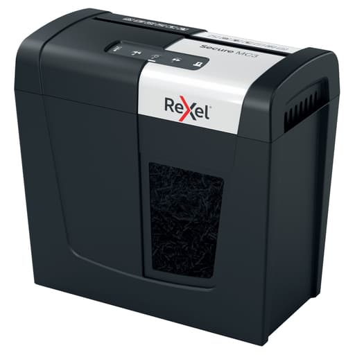 Destructeur de documents très confidentiels P5 Coupe croisée Secure MC3 2 x 15 mm REXEL — Base