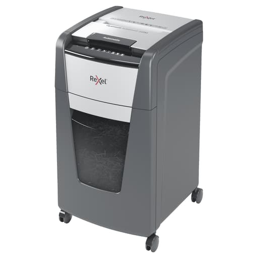 Destructeur de documents très confidentiels P5 Coupe croisée Insertion papier automatique Optimum Autofeed+ 225M 2 x 15 mm avec insertion papier automatique REXEL — Base
